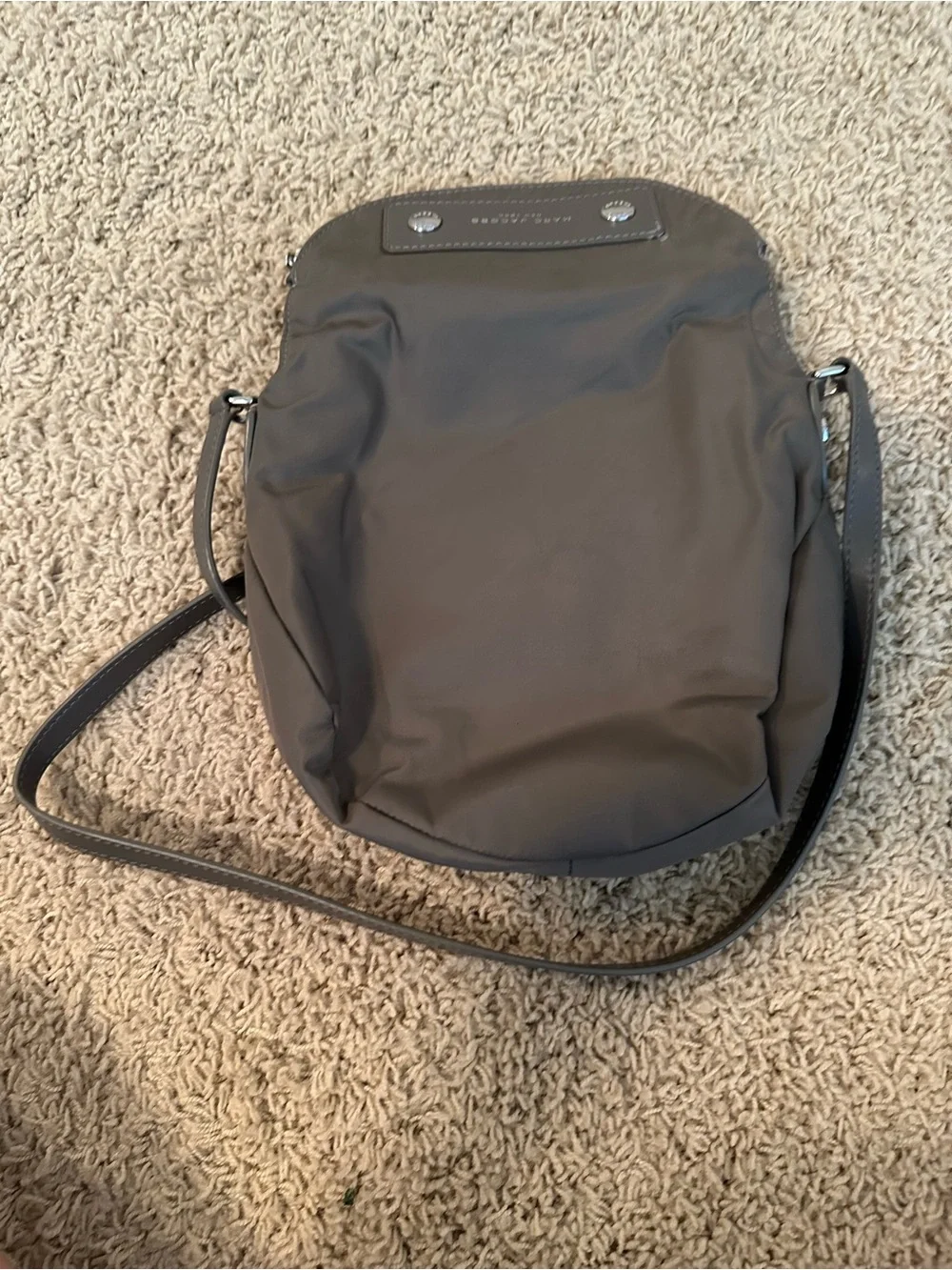 Marc Jacobs Brown Nylon Round Crossbody with Front Pocket